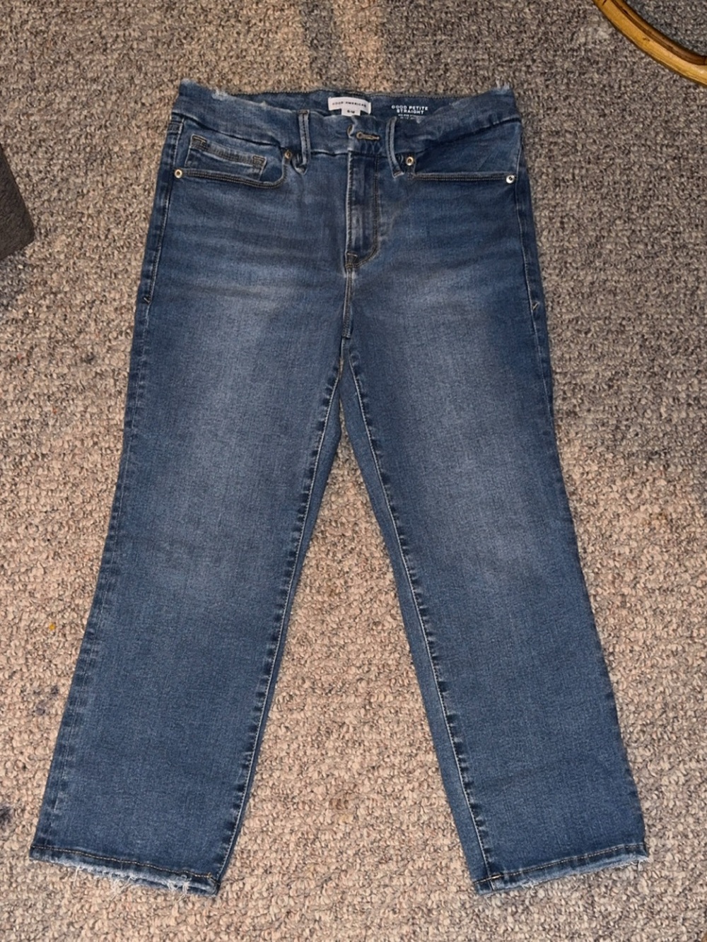Good American Good Petite Mid Rise Straight